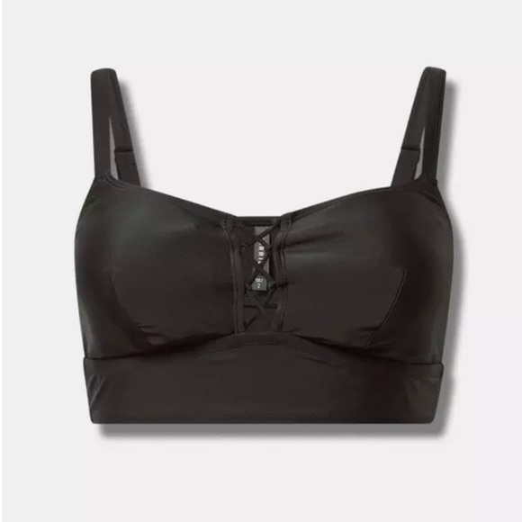 Wireless Strappy Lace Up Bikini Top Size 1 - Picture 4 of 10